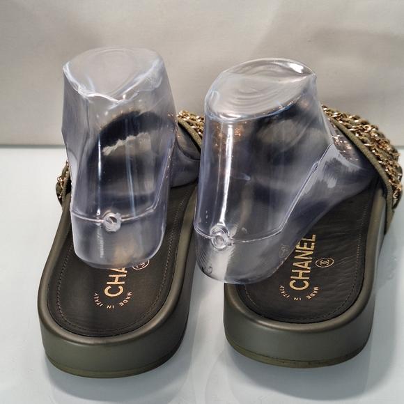 Chanel chain canvas slides - Picture 3 of 10